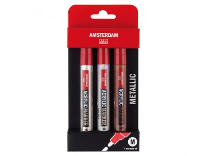 amsterdam acrylic markers metallic set 4mm 12800 p