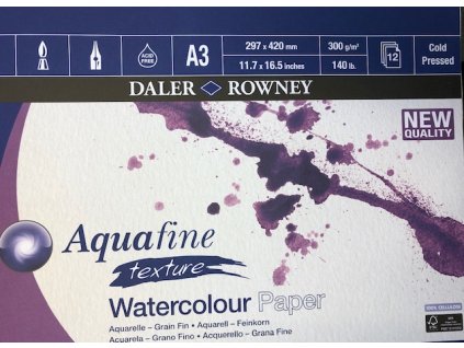 Blok na akvarel Aquafine Aquarelle A3 -300 g/m Daler Rowney