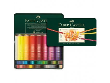 Sada 120 ks pastelek Polychromos Faber-Castell v plechovém pouzdře