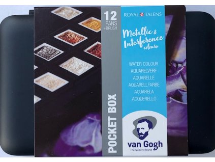 Metalické perleťové akvarelové barvy van Gogh 12 ks