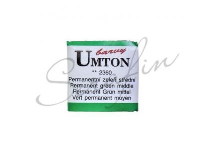2360 - Akvarelová barva UMTON - Permanentní zeleň střední