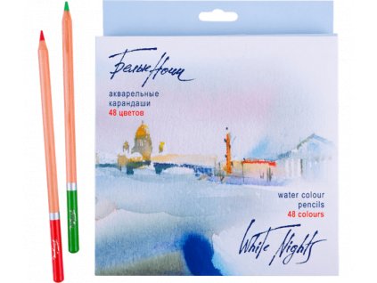 Akvarelové pastelky Nevskaya Palitra  - papírová krabička, 48  barev