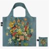 Skládací nákupní taška LOQI VINCENT VAN GOGH Flower Pattern Blue
