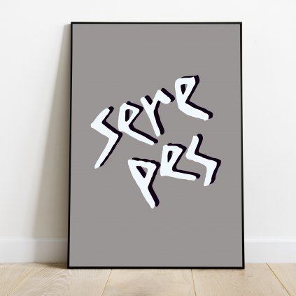 plakat napis serepes gray