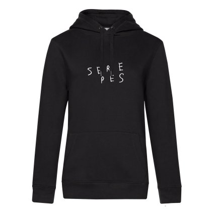 sere pes logo queen hooded black