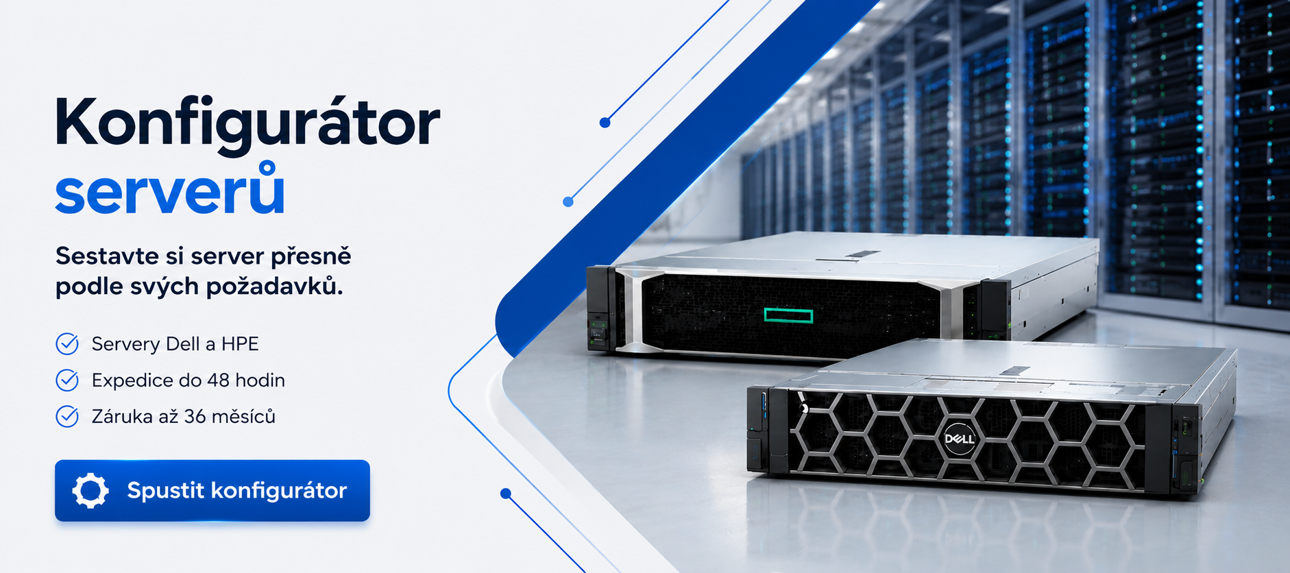 Konfigurátor serverů Dell a HPE – sestavte si server podle svých požadavků