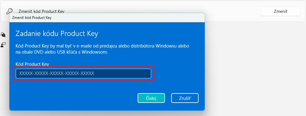Windows 11 Pro – úspěšná aktivace, stav Windows je aktivován digitální licencí