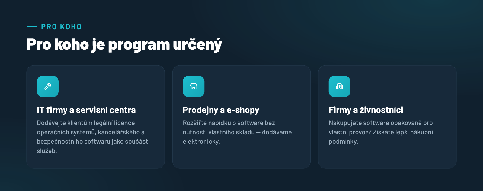 Partnerský program pro IT firmy, servisní centra, prodejny a podnikatele