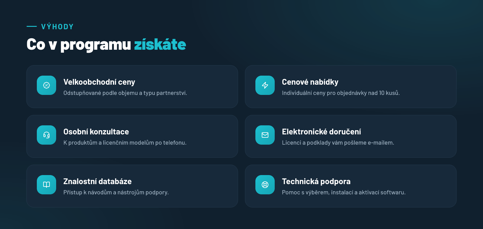 Výhody partnerského programu a možnosti podpory