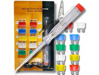 TESTER 6-24 Volt + pojistky