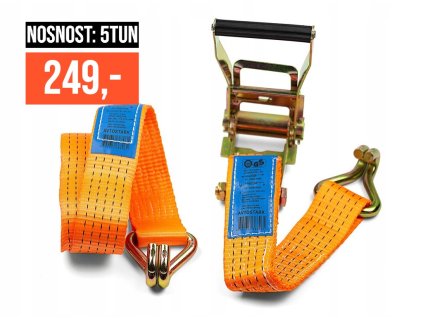 Silný přepravní popruh s ráčnou 4M / 50MM / 5TUN