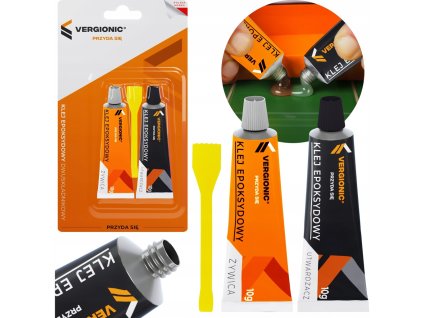 Epoxidove lepidlo VERGIONIC 2x10 ml dvouslozkove silne jako ocel