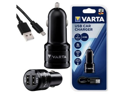 Automobilova USB Car Charger Varta 2x USB 2 4A