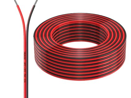 Kabel 30 m dvě žíly Červený & Černý 16 Gauge