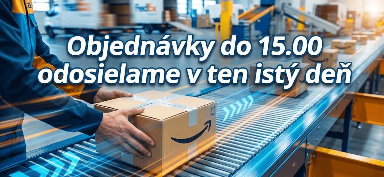 Objednávky vytvorené do 15.00 hodín odosielame v ten istý deň.