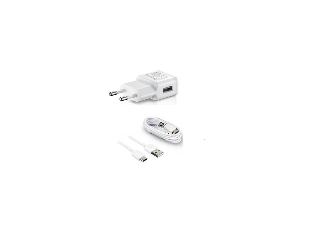 Cestovná nabíjačka EP-TA200EWE + EP-DR140AWE Samsung Type C biela farba