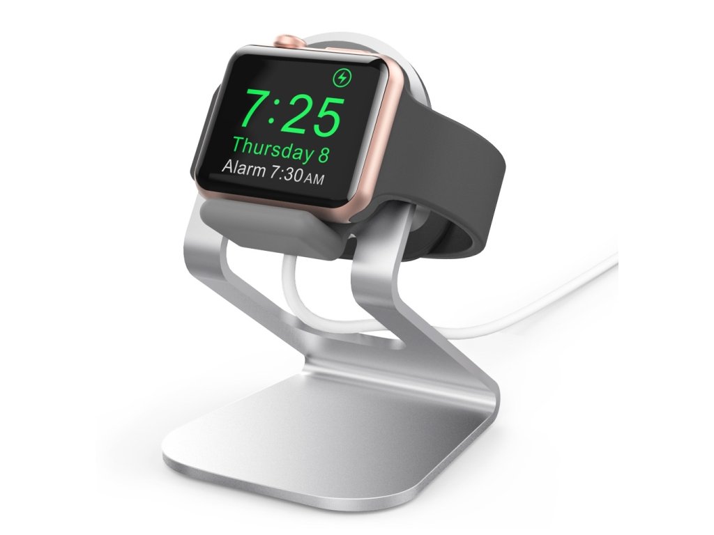 Stojan pre hodinky Apple Watch Series strieborna farba Servisnamobil.sk