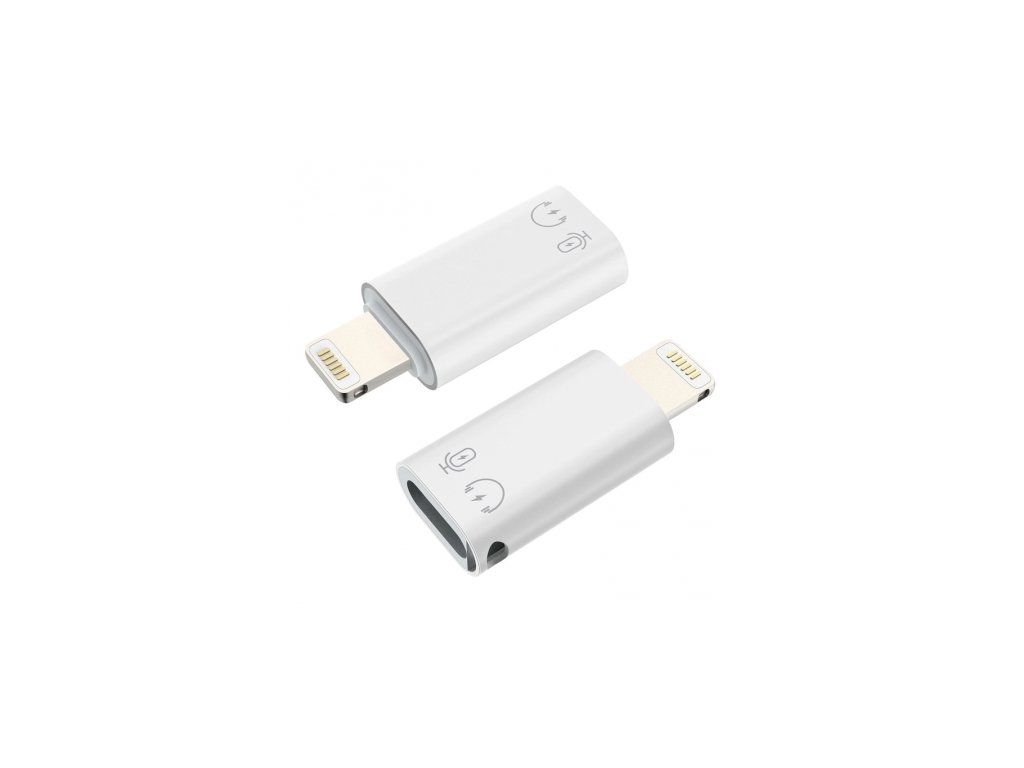 OTG adaptér Lighting / Type-C biela farba