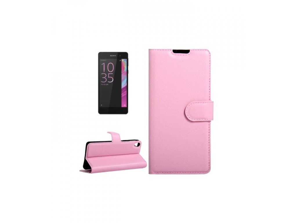 Puzdro Sony Xperia E5 knižkové ružové | Servisnamobil.sk