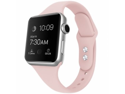Remienok silikónový Apple Watch 6/ 5 / 4 / 3 / 2 /1 slabo ružová farba 42mm/44mm