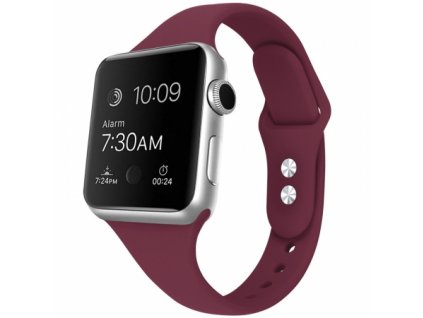 Remienok silikónový Apple Watch 6/ 5 / 4 / 3 / 2 /1 vínovo červená farba 38mm/40mm