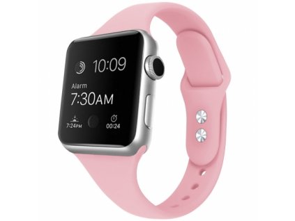 Remienok silikónový Apple Watch 6/ 5 / 4 / 3 / 2 /1 svetlá ružová farba 38mm/40mm