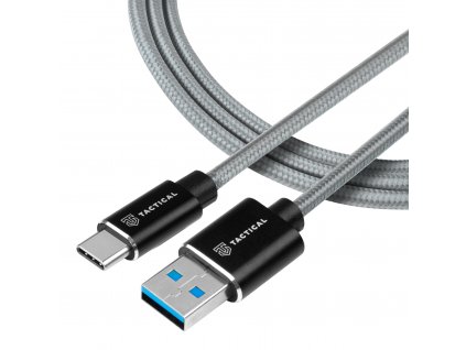 Tactical Fast Rope Aramid Cable USB-A/USB-C 1m Grey