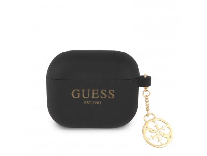 Guess 4G Charms Silikonové Pouzdro pro Airpods 3 Black