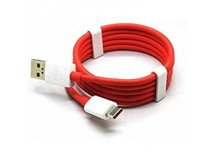 One Plus 3 3T Original Type C Datový kabel White/Red (Bulk)