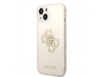 Guess TPU Big 4G Full Glitter Zadní Kryt pro iPhone 14 Plus Gold