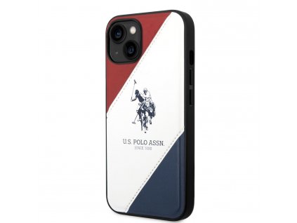 U.S. Polo PU Leather Double Horse Zadní Kryt pro iPhone 14 Plus Red/White/Navy