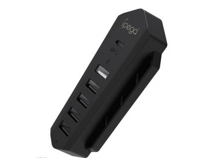 iPega P5036 USB/USB-C HUB pre PS5 6v1 čierna farba