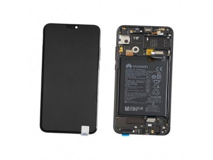 LCD Displej + Dotykové sklo + rám + batéria Huawei Honor 9X Lite (2020) čierna farba - Originál service pack