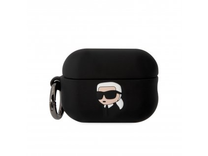 Karl Lagerfeld 3D Logo NFT Karl Head Silikonové Pouzdro pro Airpods Pro 2 Black