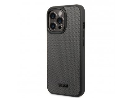 TUMI Aluminium Carbon Pattern Zadní Kryt pro iPhone 14 Pro Max Black