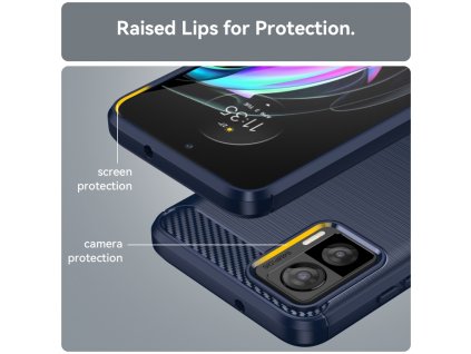 Puzdro Motorola Edge 30 Neo karbónové modrá farba