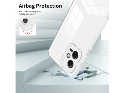 Puzdro Xiaomi Redmi Note 12 5G / Poco X5 5G transparentné s bielym rámikom
