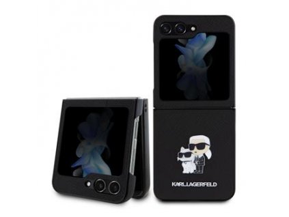 karl lagerfeld pu saffiano karl and choupette nft zadni kryt pro samsung galaxy z flip 5 black i76843