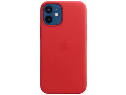 MHK73ZM/A Apple Kožený Kryt vč. MagSafe pro iPhone 12 mini Red