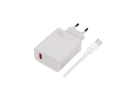 xiaomi mdy 11 ez usb a 33w cestovni nabijecka usb c kabel white bulk i76964