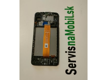 LCD Displej + Dotykové sklo + Rám Samsung Galaxy A12 A125 čierna farba - ORI