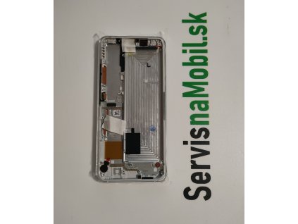 LCD Displej + Dotykové Sklo + Rám Xiaomi Mi Note 10 / Mi Note 10 Pro (2019) / Mi Note 10 Lite (2020) WHITE / SILVER - Service pack