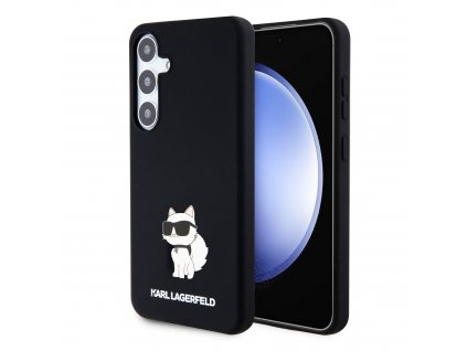 Karl Lagerfeld Liquid Silicone Choupette NFT Zadní Kryt pro Samsung Galaxy S24+ Black