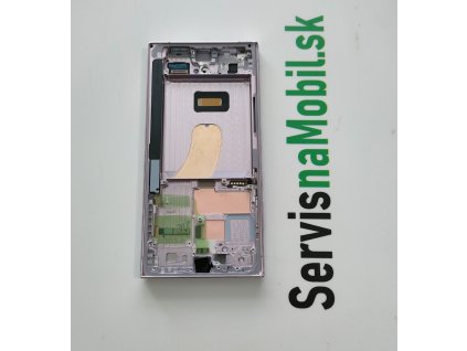 LCD Displej + Dotykové sklo + Rám Samsung Galaxy S23 Ultra 5G (2023) LEVANDER / LIGHT PINK farba - Originál Service pack
