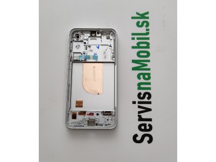 LCD Displej +Dotykové sklo + Rám Samsung Galaxy S23 FE 5G 2023 SM-S711 biela farba - Originál Service pack