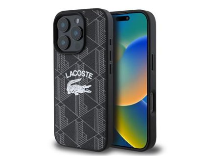 lacoste blend monogram magsafe zadni kryt pro iphone 16 pro black i83197