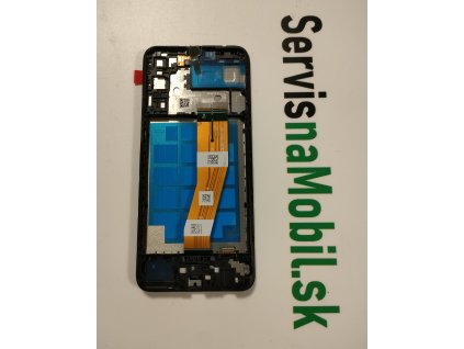 LCD Displej + Dotykové sklo + Rám Samsung Galaxy A04e (A042) čierna farba - ORI