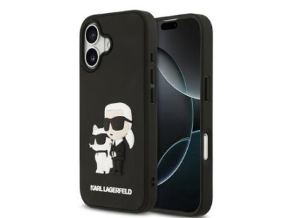 karl lagerfeld 3d rubber karl and choupette zadni kryt pro iphone 17 black i88614