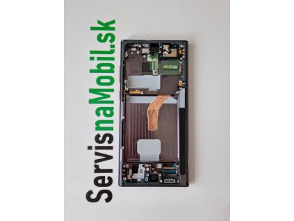 LCD Displej + Dotykové sklo + Rám Samsung Galaxy S22 Ultra BLACK - Originál Service Pack
