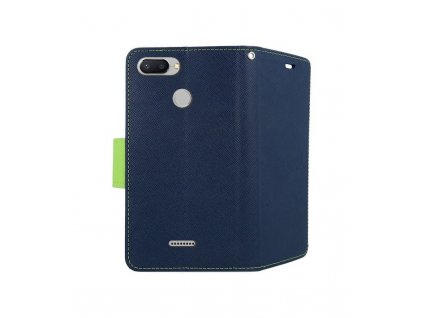 Puzdro Xiaomi Redmi 6 / 6A Fancy Diary modro- limetkové